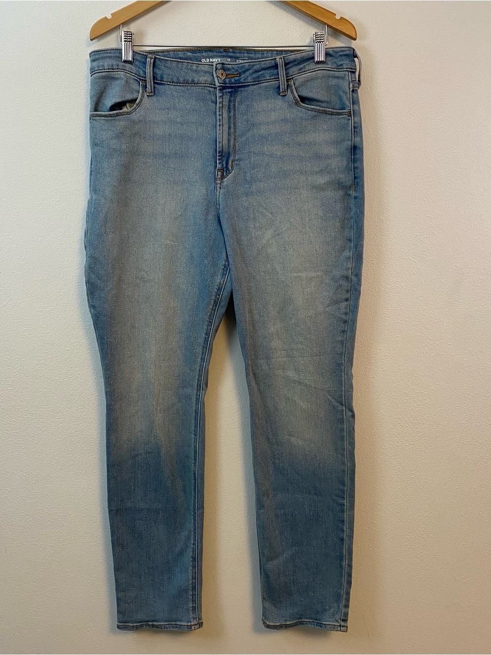 Old Navy High Rise Straight Denim Blue Jeans‎ Women’s 14